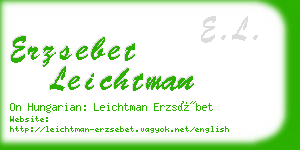 erzsebet leichtman business card